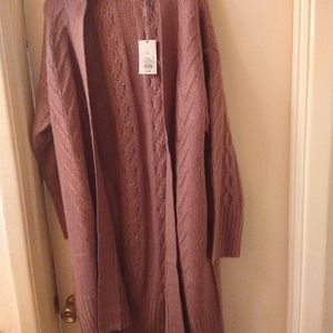 Brownish cardigan sweater